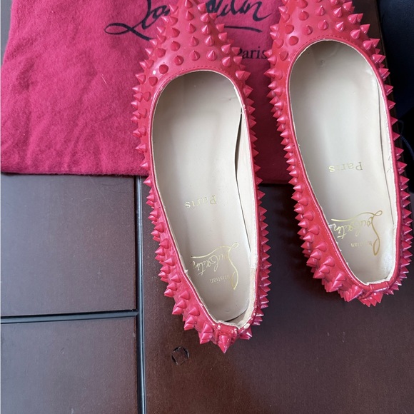 Christian Louboutin Red Studded flats - Picture 13 of 13